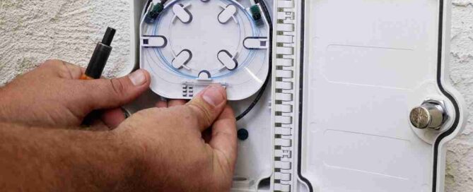 Photo of Wire 3 internet being installed