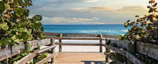 Photo of beach boardwalk in Melbourne Florida