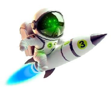 Wire3 Astronaut on a rocket